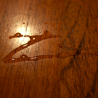 The Z from the Spritzer logo, written with water